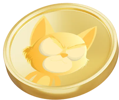 A gold $TCAT coin